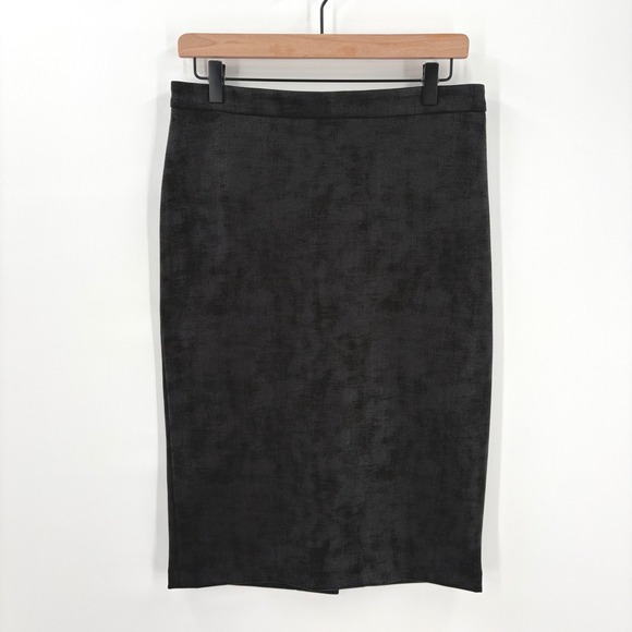 Ronen Chen Dresses & Skirts - Ronen Chen Black Textured Faux Leather Pencil Skirt US‎ 2 Made in Israel